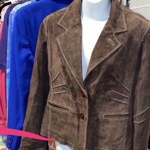 Wilsons Leather MAXIMA Women's Genuine Leather Brown Jacket Size Large